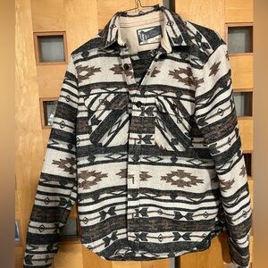 Chubbies Southwestern Patterned Heavyweight Shirt Jacket, L, USA